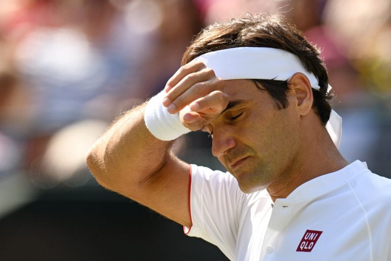 Federer, durante el Wimbledon