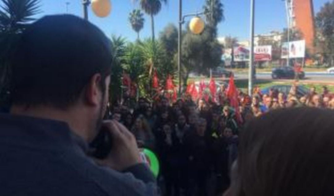 Una de las protestas de los trabajadores de Konecta