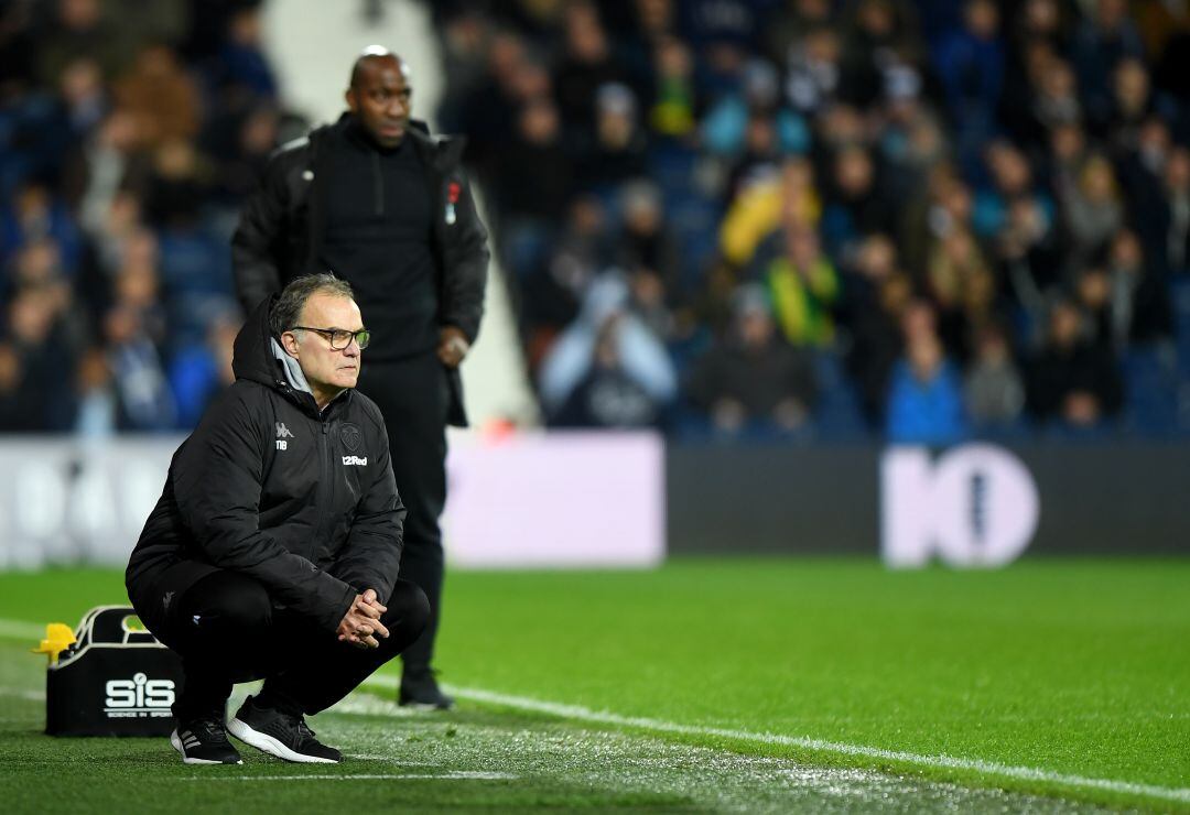 Marcelo Bielsa durante un encuentro con el Leeds United.