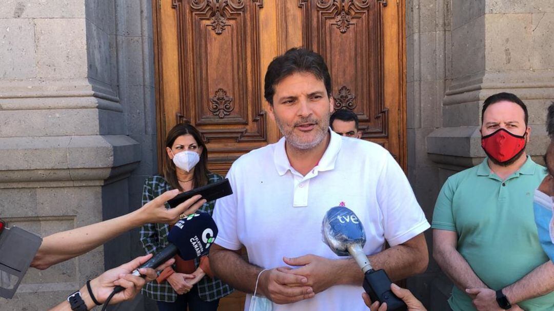 Rueda de prensa del grupo de Gobierno de Santa Cruz de Tenerife.