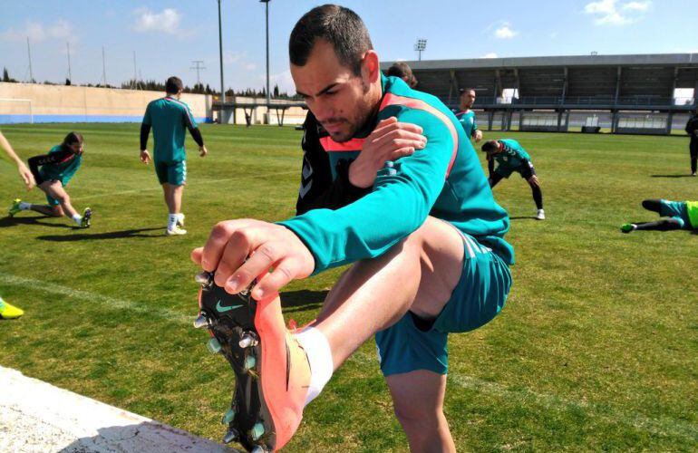 César Díaz en su segunda etapa como jugador del Alba