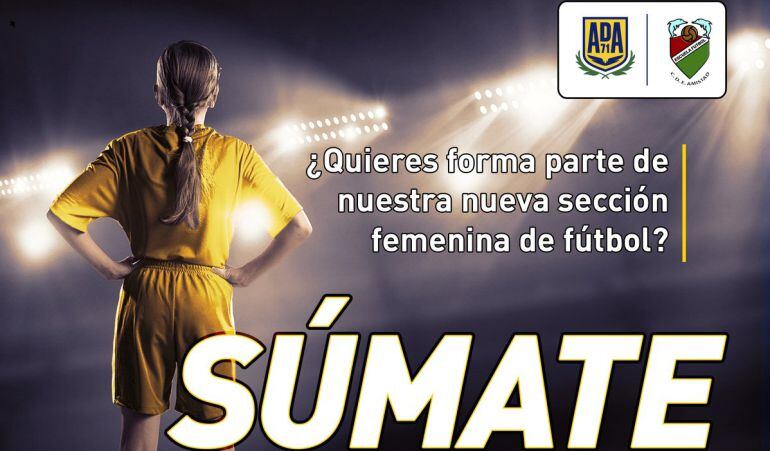 Cartel para formar parte de la sección femenina de fútbol del Alcorcón
