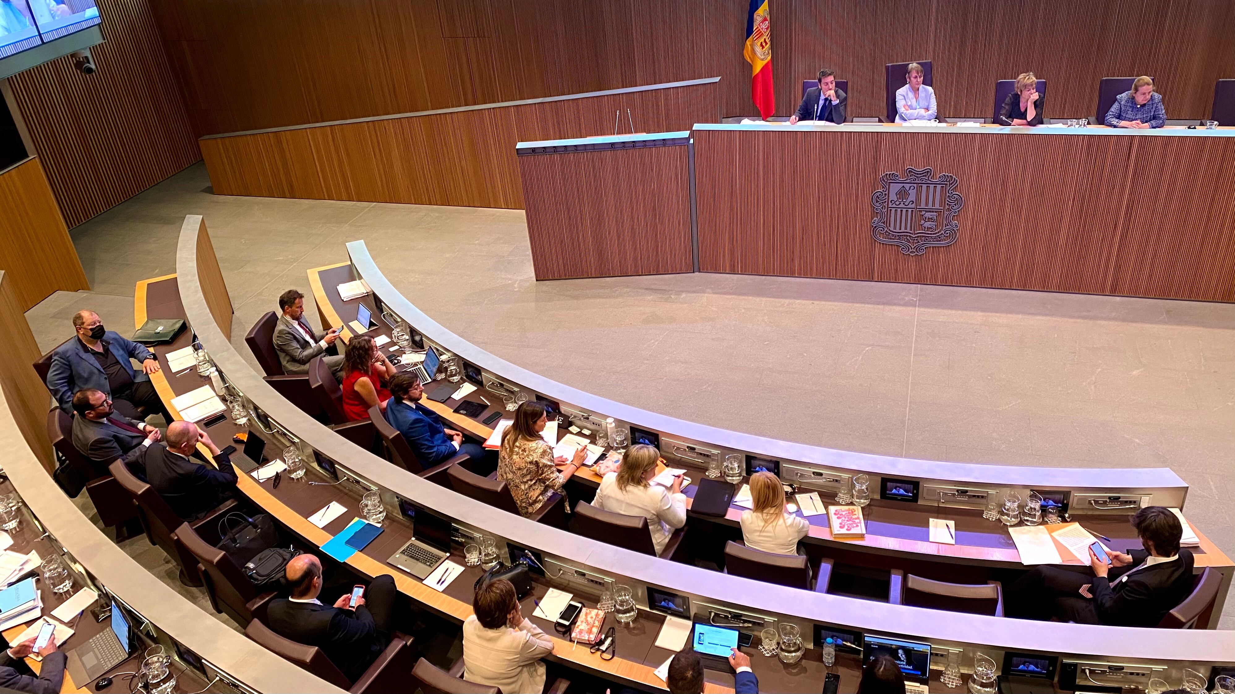 Sessió de Consell General d'aquest dijous que ha aprovat la modificació de la llei de la funció pública.