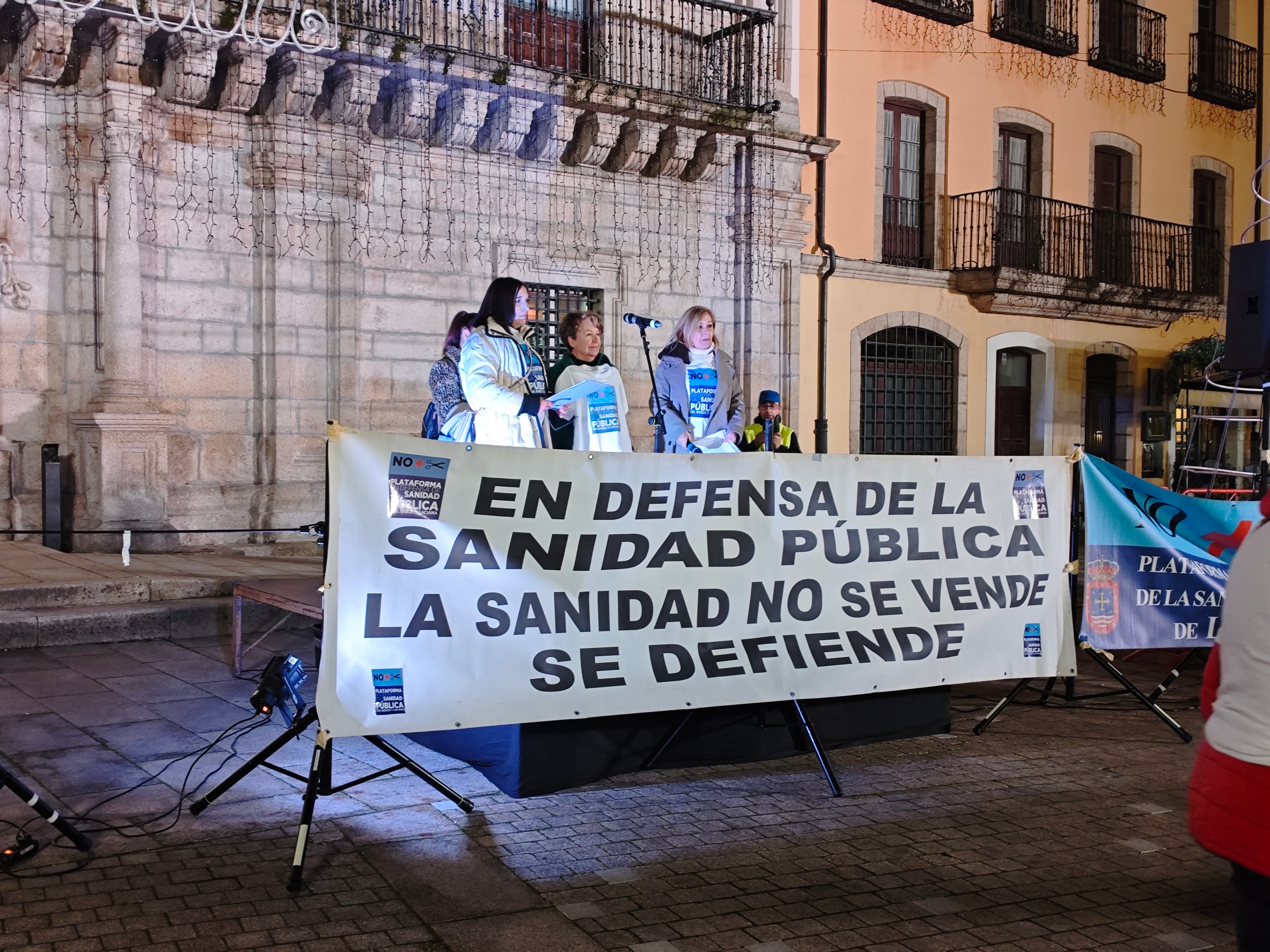 Escenario de la protesta sanitaria