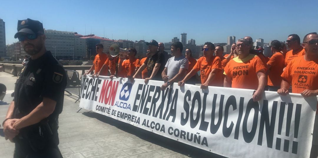 Movilización de los trabajadores de Alcoa