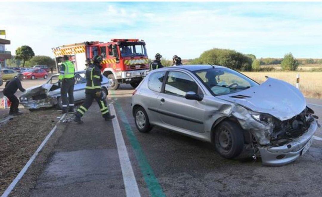 Imagen del accidente ocurrido en Villoldo (Palencia)