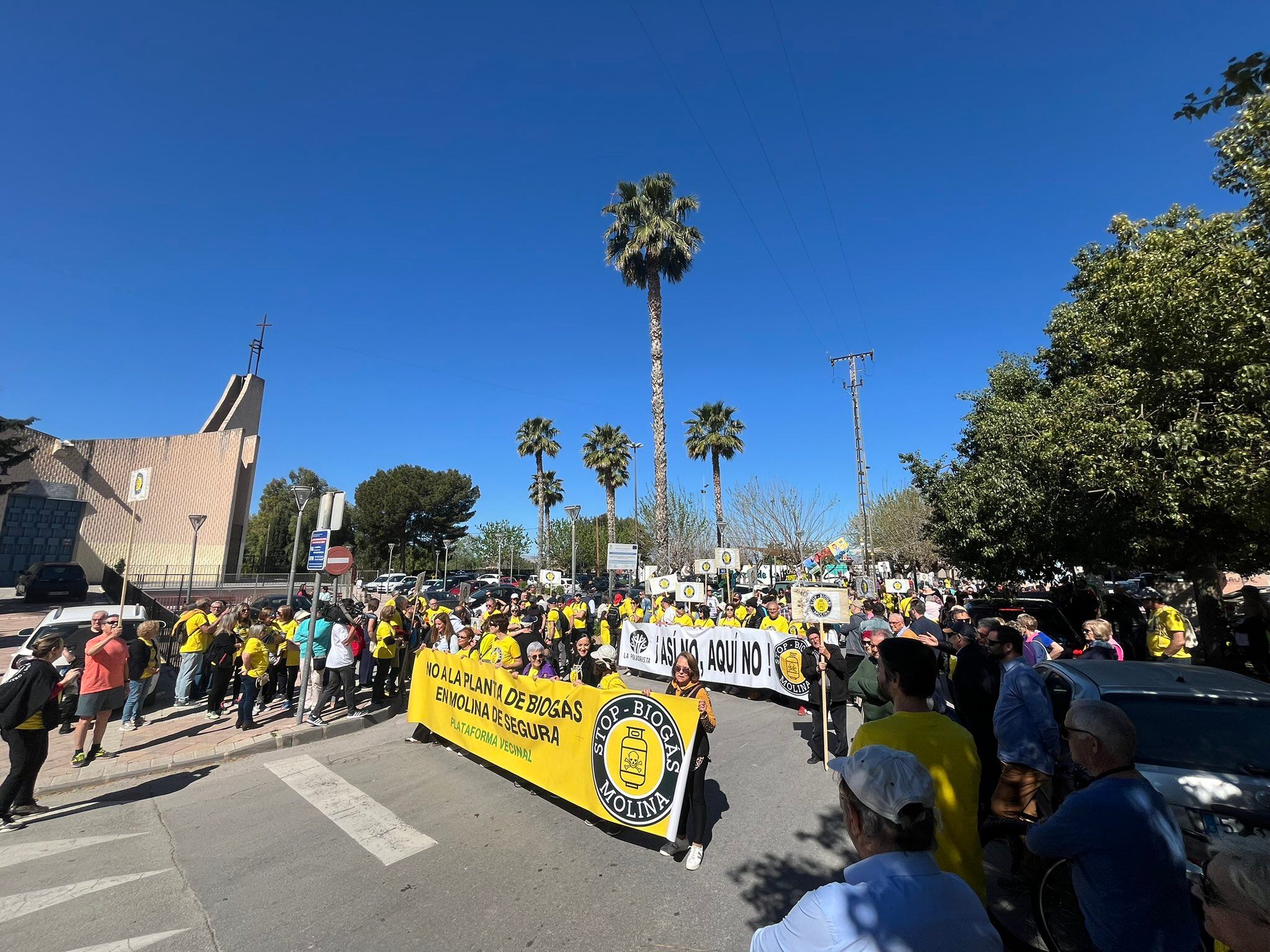 Manifestación contra la instalación de una planta de biogás en Molina de Segura