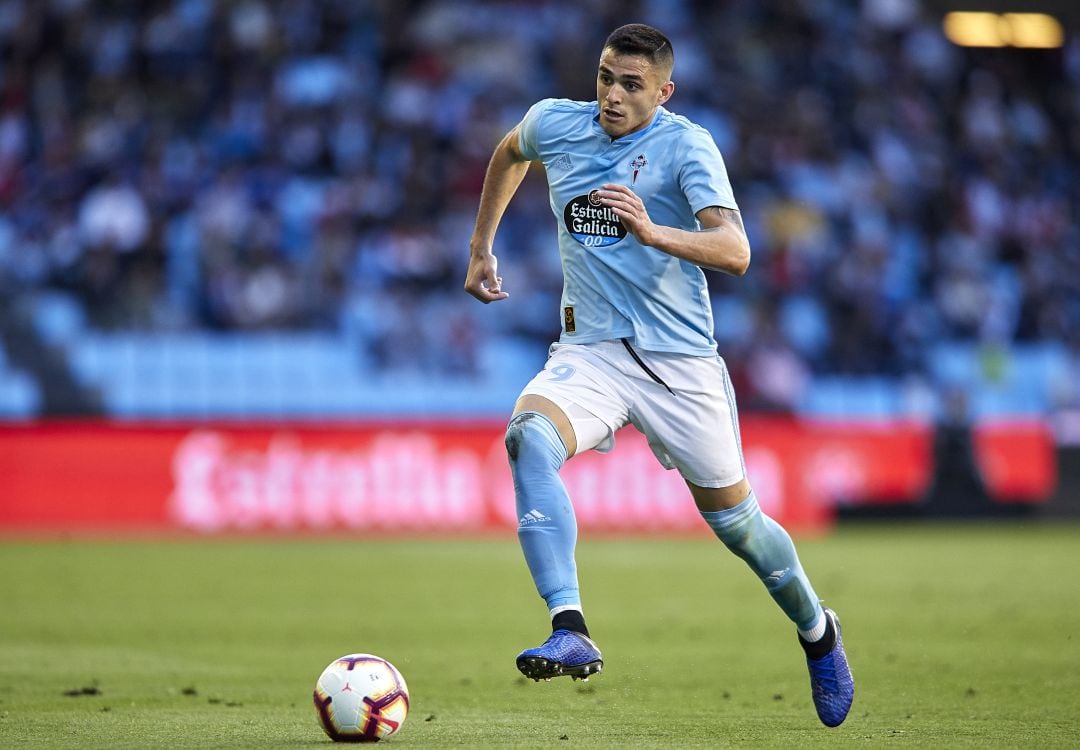 Maxi Gómez, durante un partido de La Liga con el Celta de Vigo