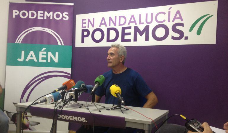 Diego Cañamero durante la rueda de prensa ofrecida en Jaén