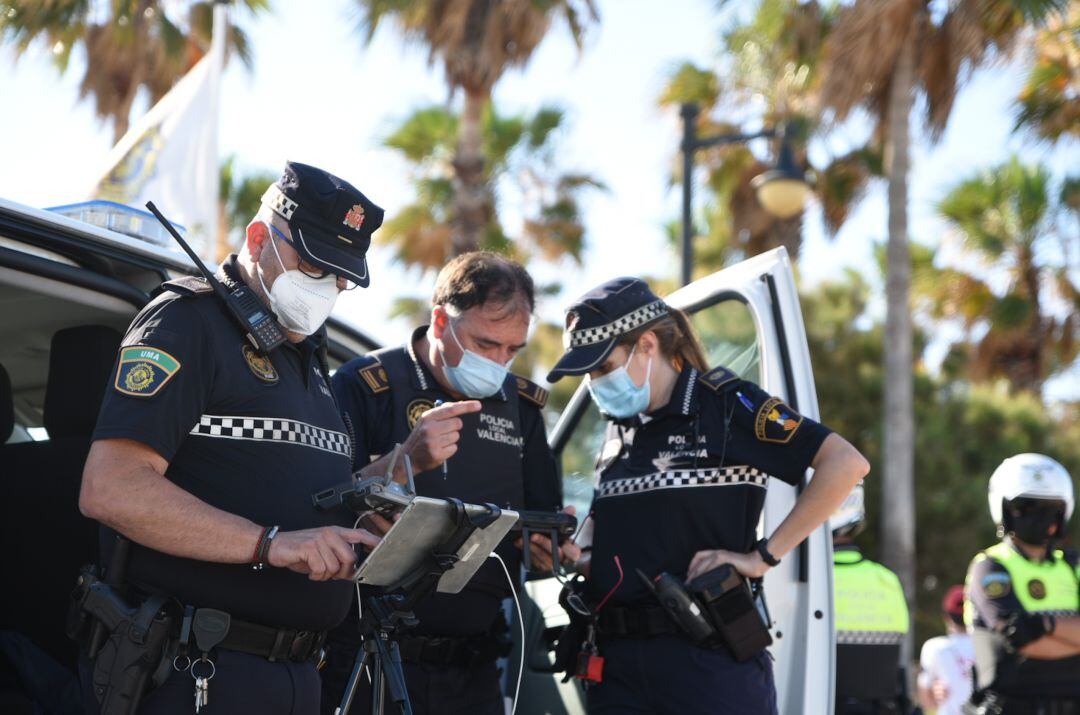 Agentes de la Policía Local de València. 