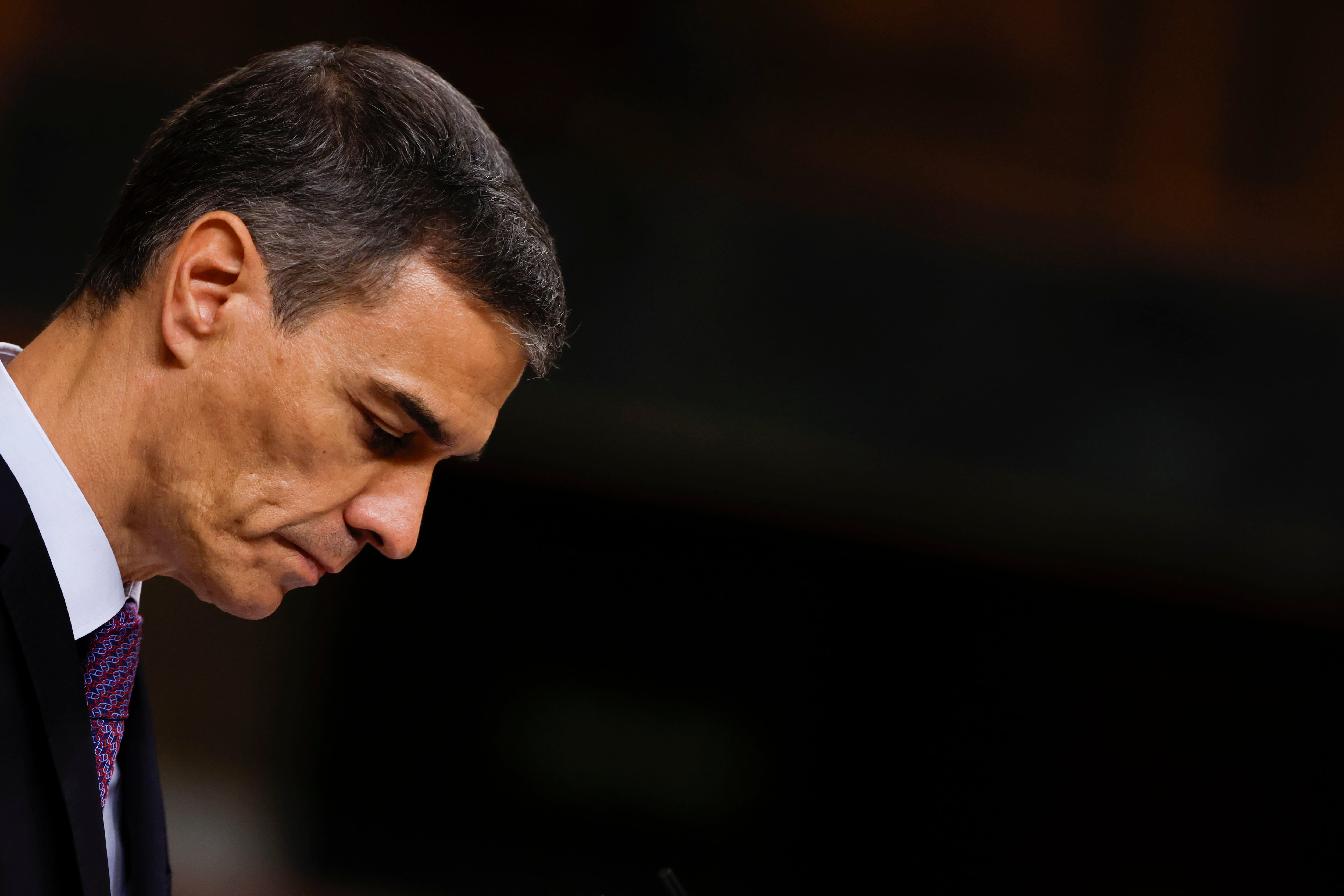 El presidente del Gobierno, Pedro Sánchez interviene en el pleno del Congreso de los Diputados.