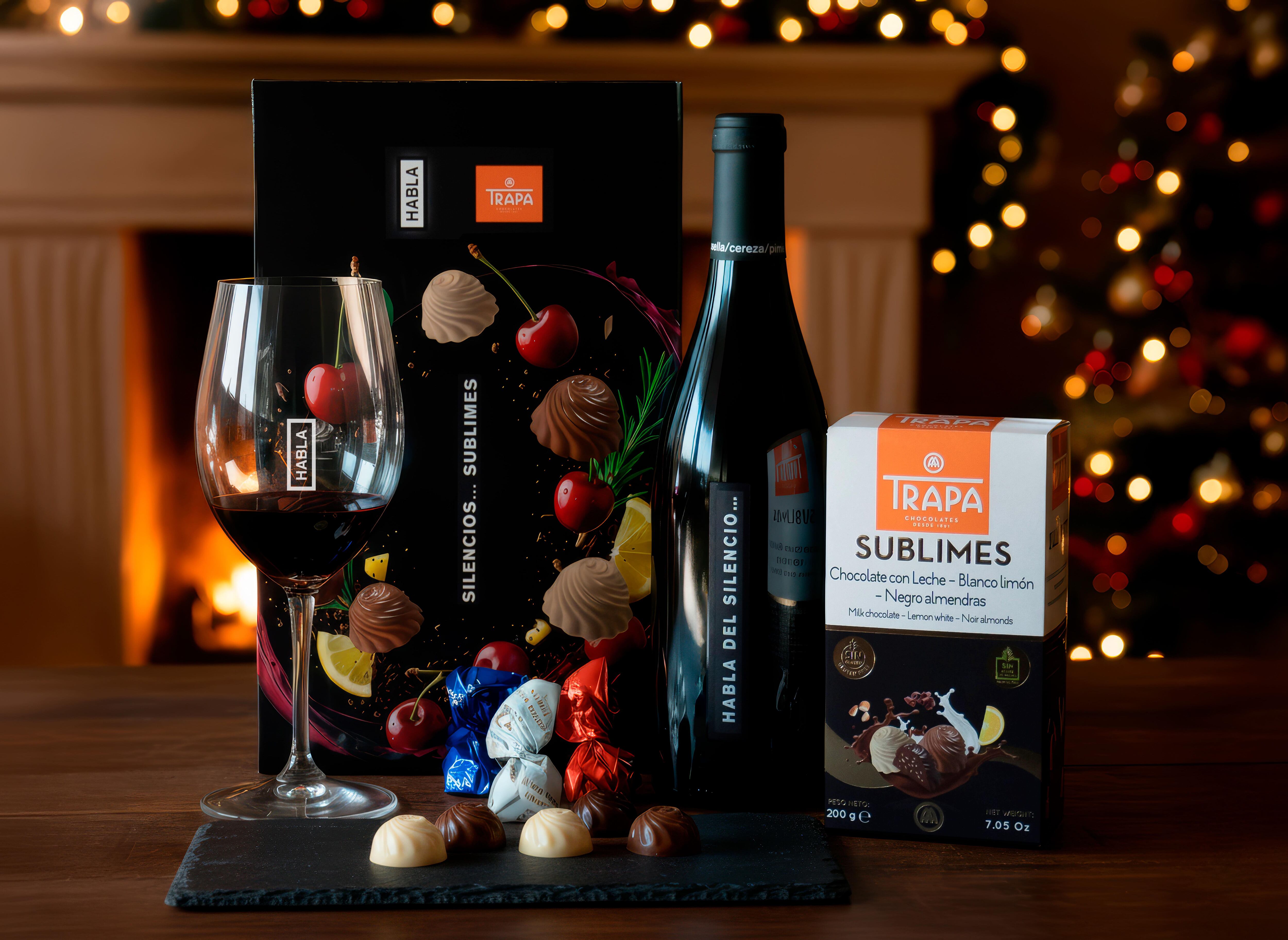 Chocolates Trapa y Bodegas HABLA se unen esta Navidad para crear el regalo gourmet perfecto:
