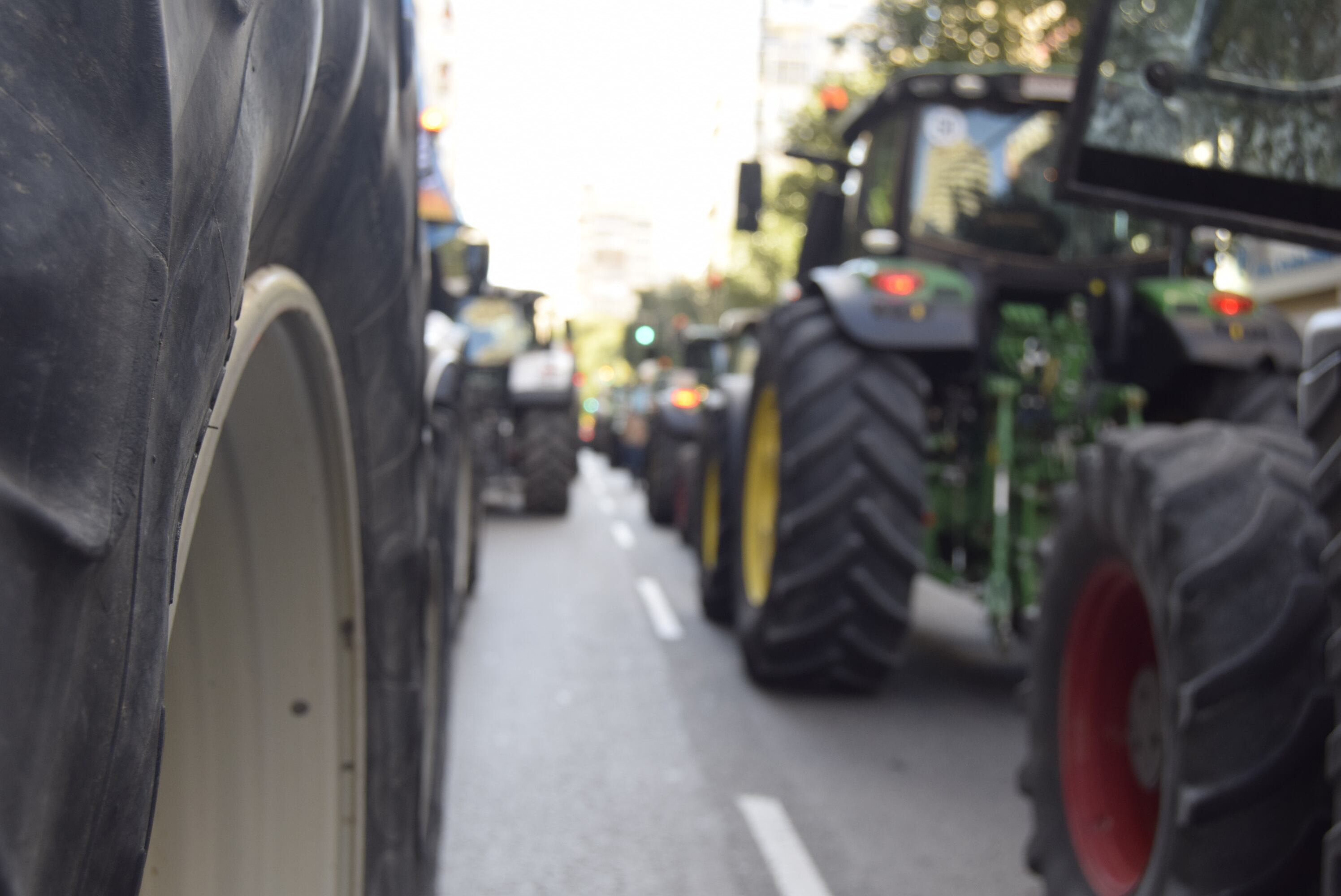 Agricultores y ganaderos de Murcia en  una protesta con vehículos pesados en Murcia en 2022