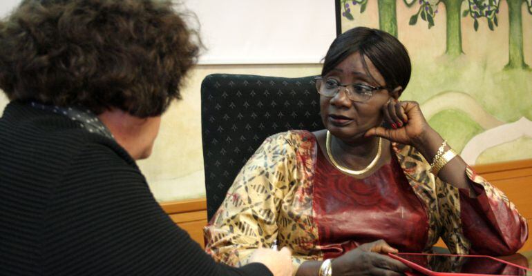 La defensora de los derechos de las mujeres africanas, Mama Koite, durante su visita a Jaén.