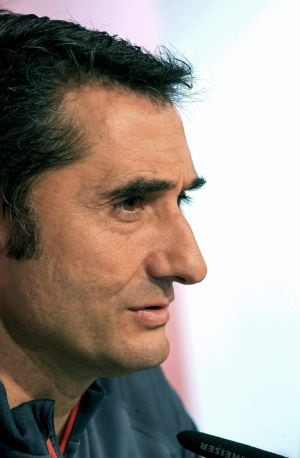 GRA352. LEZAMA (BIZKAIA), 29/01/2015.- El entrenador del Athletic Club, Ernesto Valverde, en rueda de prensa previa al partido liguero de mañana sábado ante el Real Madrid en San Mamés. EFE/Luis Tejido