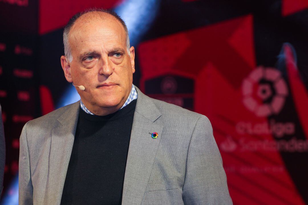 Javier Tebas, presidente de LaLiga, en un evento promocional de LaLiga. 