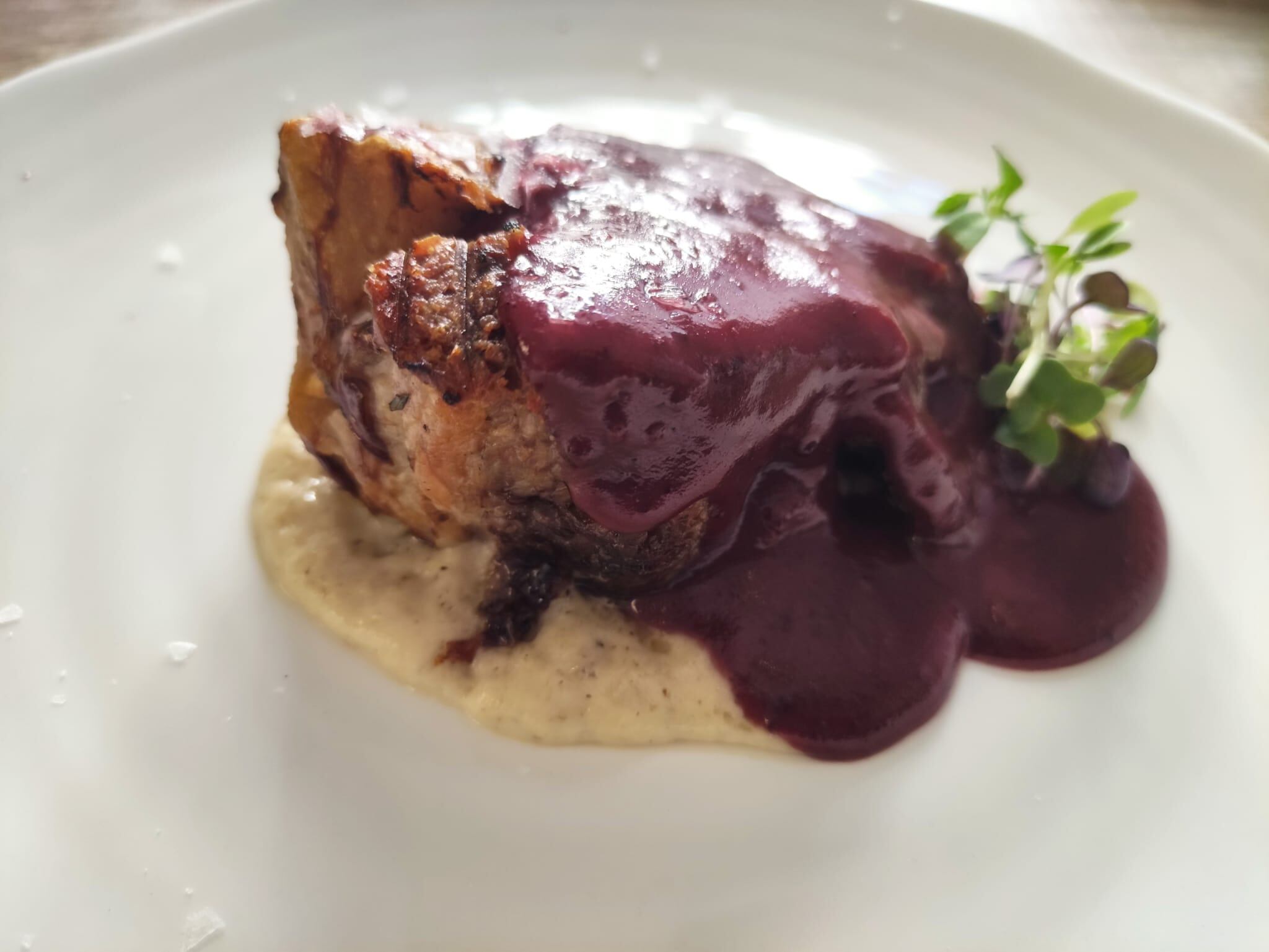 Mogote ibérico cocinado a baja temperatura