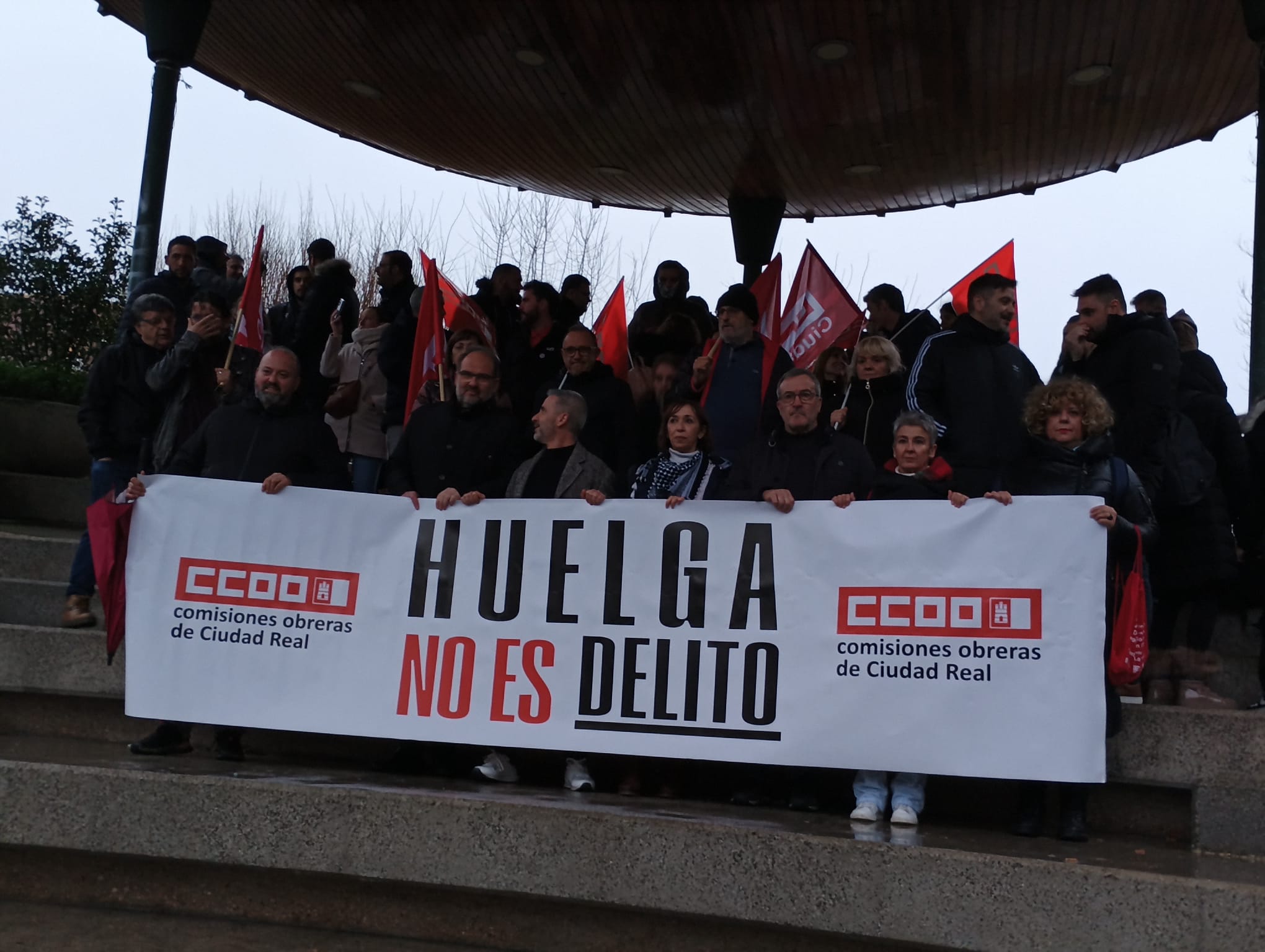 Concentración de CCOO en Puertollano