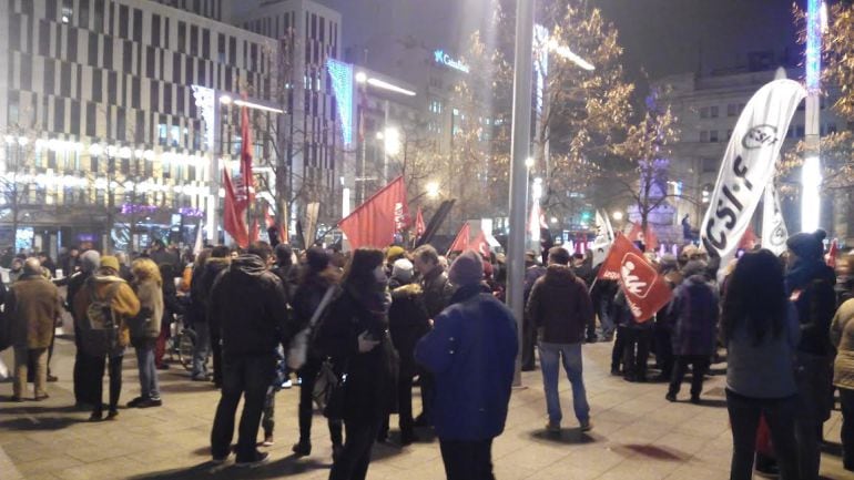 La manifestación ha partido de Plaza España y ha llegado hasta la PLaza del Pilar