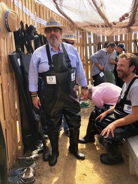 Juanjo López en un despesque