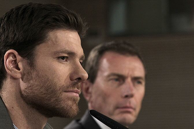 Xabi Alonso, durante la rueda de prensa