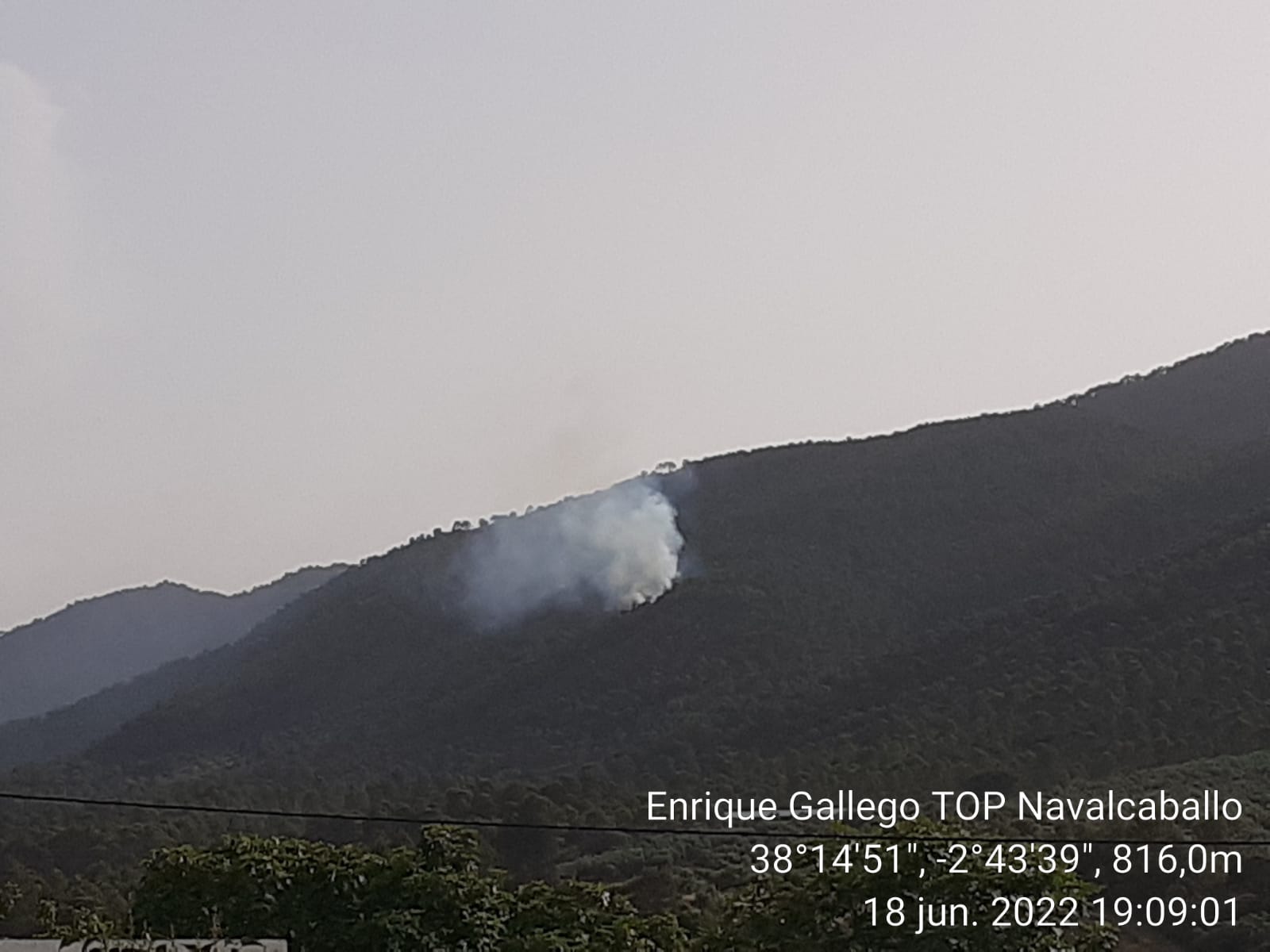 Vista aérea del incendio de Cortijos Nuevos.