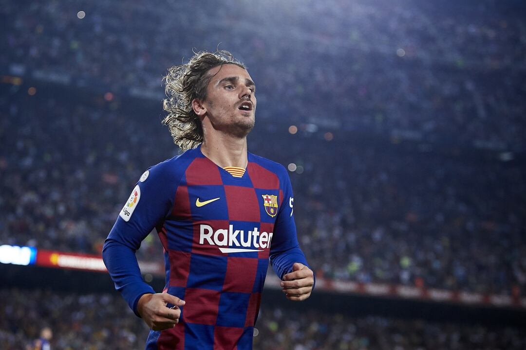 Antoine Griezmann, tras su gol en el Camp Nou