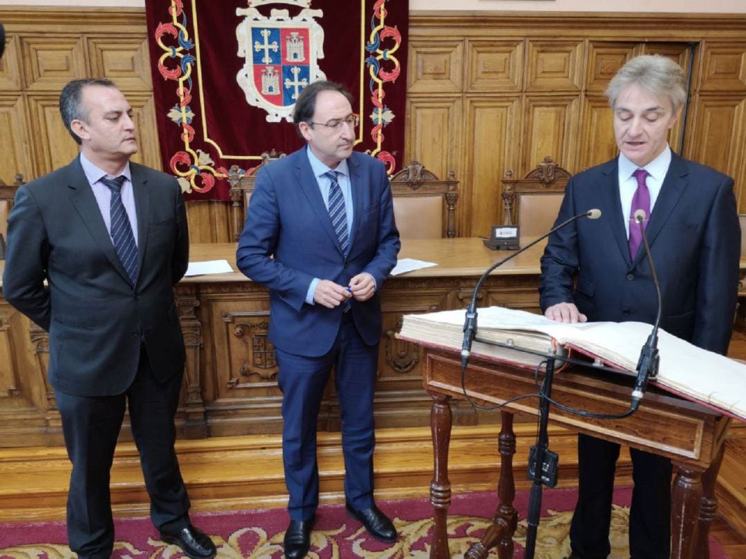 Luis Miguel Palacios durante su toma de posesión en palencia el 1 de febrero de 2019