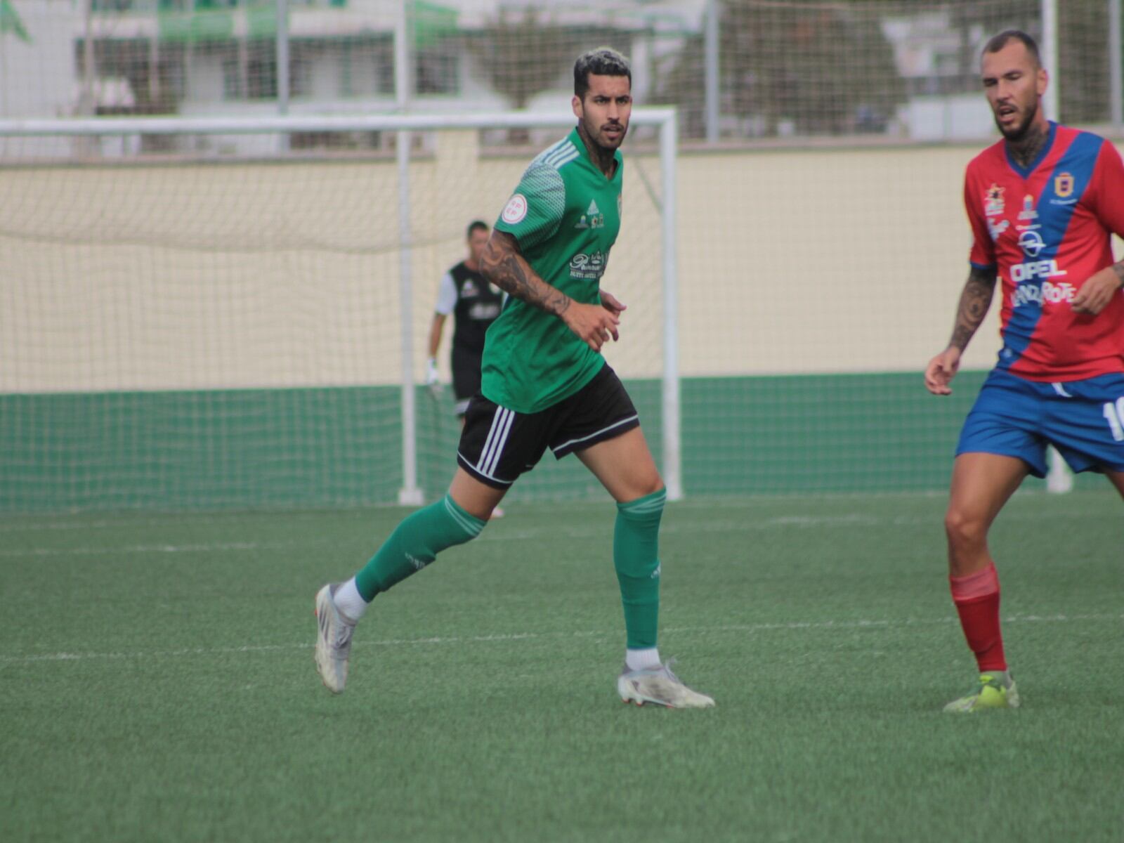 Borja Arrocha durante un partido con el Unión Sur Yaiza.