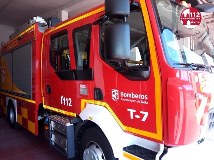 En la extinción del incendio intervinieron los Bomberos del Ayuntamiento de Ávila