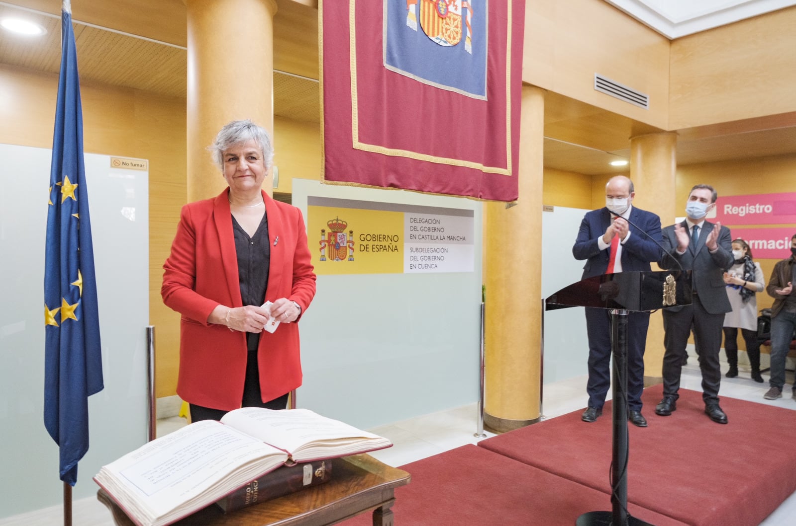 Mari Luz Fernández durante su toma posesión como subdelegada del Gobierno en Cuenca. Foto de archivo