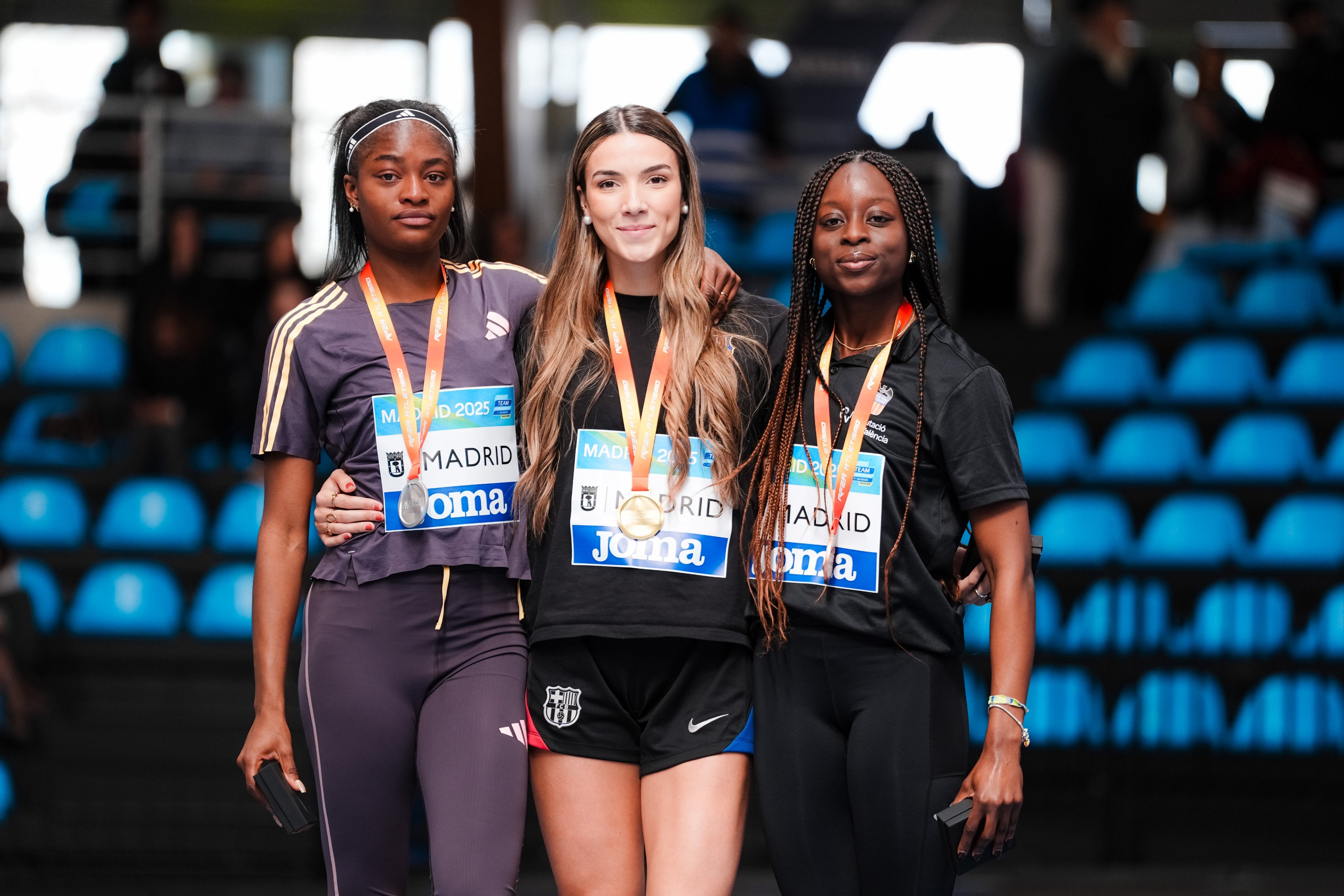 Podio Longitud Campeonato de España. Foto: RRSS Atletismo RFEA