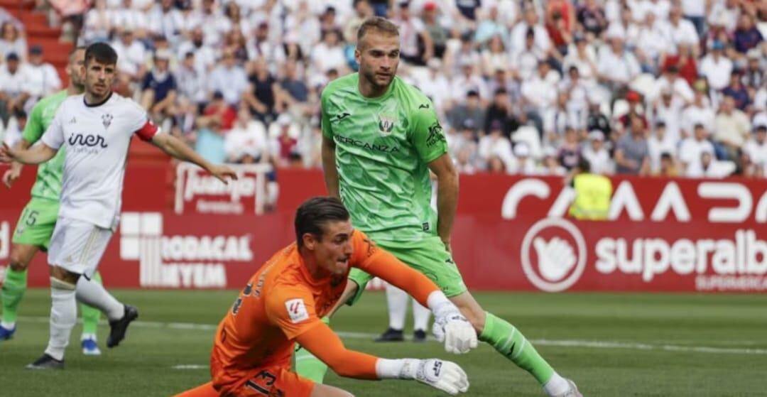 Partido disputado entre Albacete y Leganés en el Belmonte