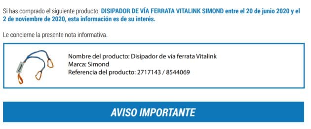 Si tienes este producto, devuélvelo cuanto antes.