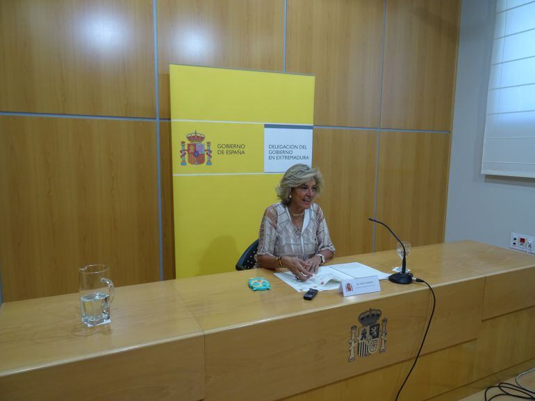 La Delegada del Gobierno presentando los datos de las próximas elecciones