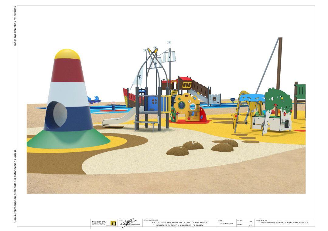 Simulación del aspecto final que tendrá el parque