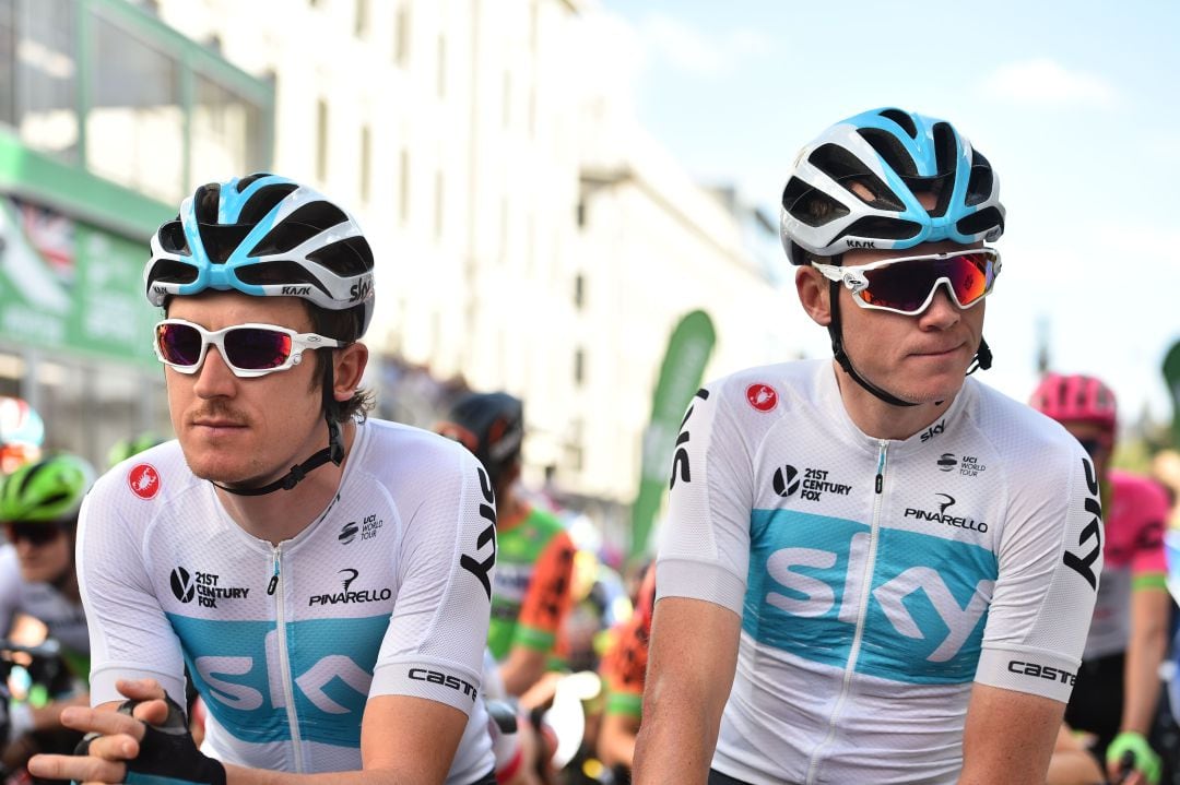 Froome y Thomas, durante la vuelta a Gran Bretaña. 