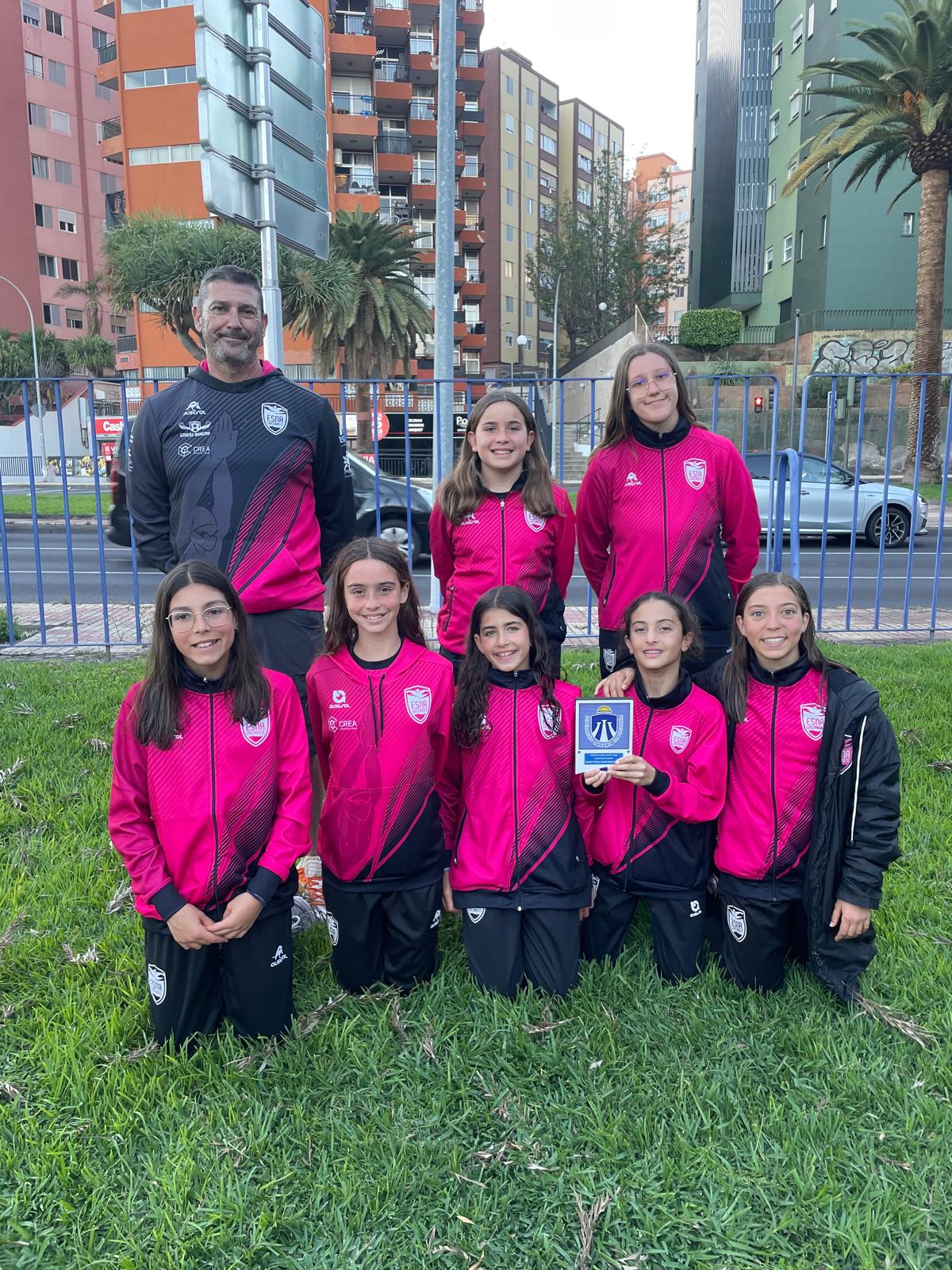 Las alevines del CD ESNA Lanzarote en la Copa de Canarias.