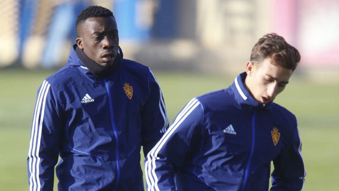 Buyla y Baselga en un entrenamiento en la Ciudad Deportiva