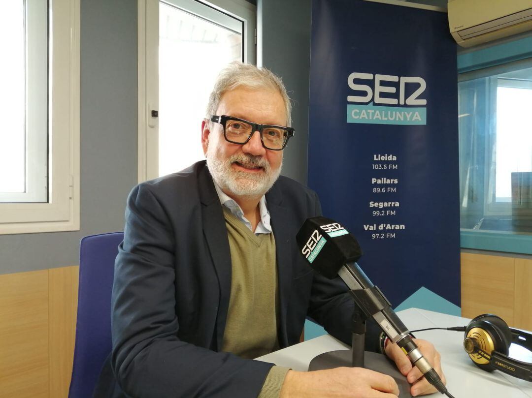 Fèlix Larrosa avui, 25 de gener, als estudis de Ràdio Lleida