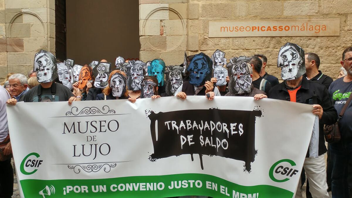 Protesta trabajadores Museo Picasso Málaga