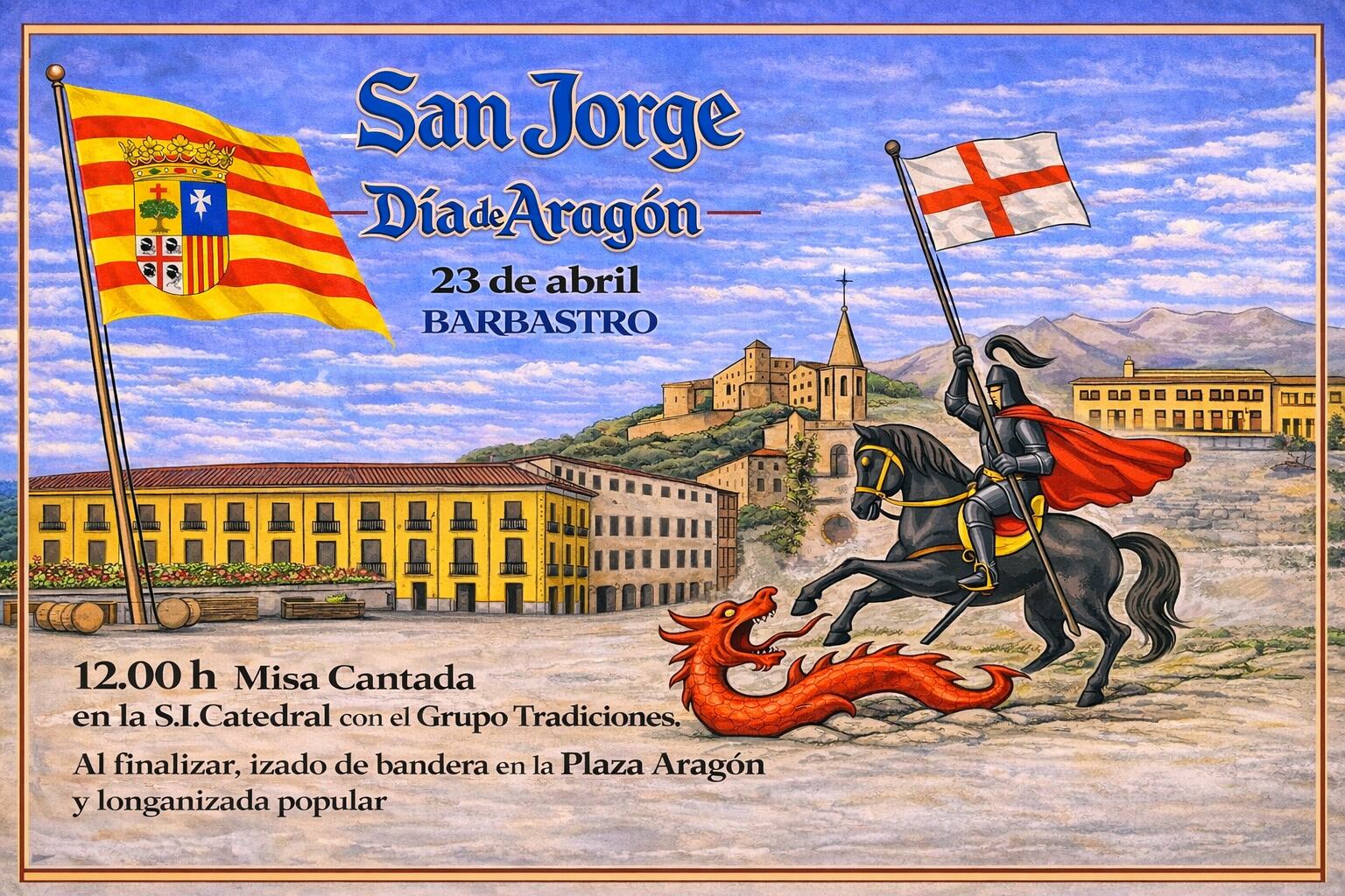 Actos en Barbastro con motivo de la festividad de San Jorge