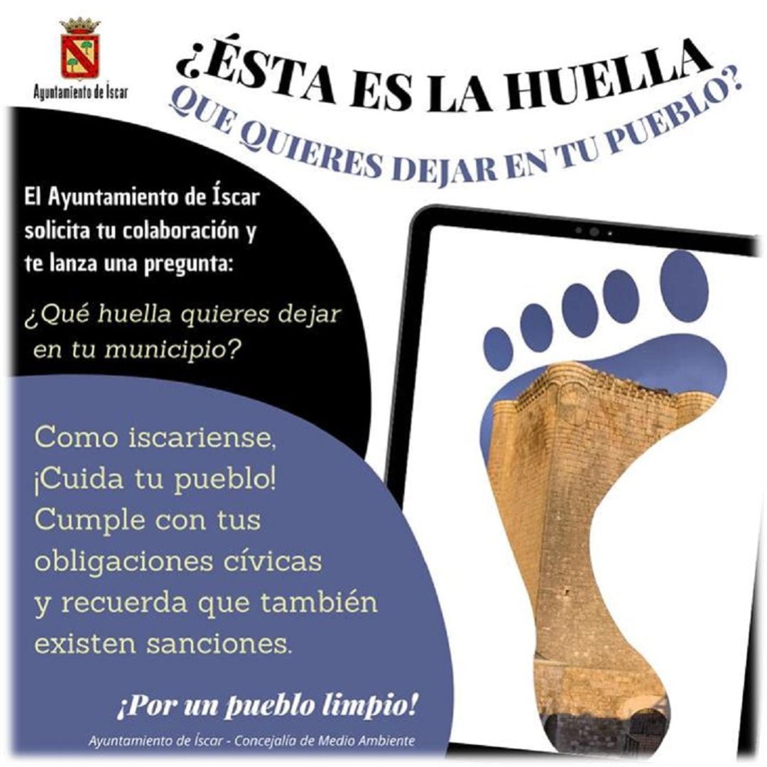 Íscar comienza el año con una campaña de concienciación sobre la limpieza del municipio