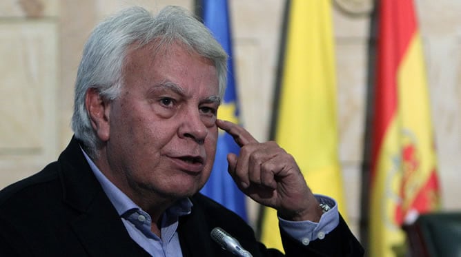 Felipe González, expresidente del Gobierno, en una imagen en un acto en Colombia