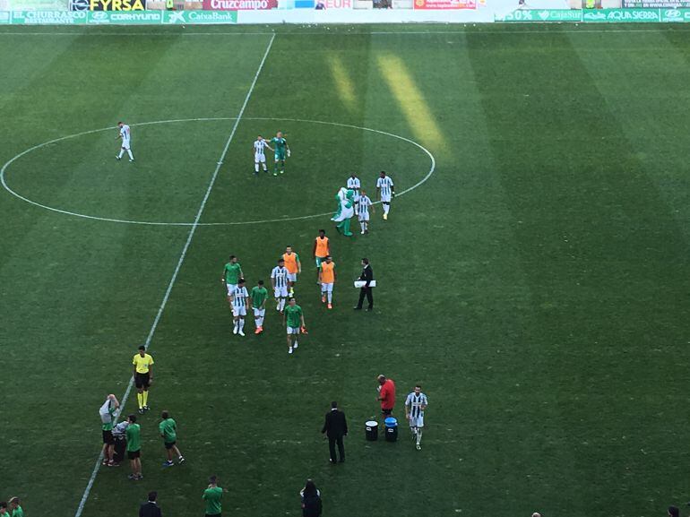 Final del partido entre el Córdoba y el Levante