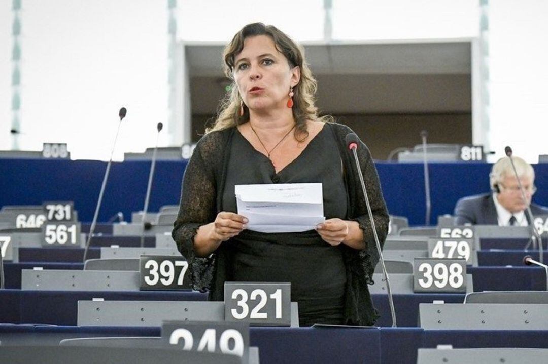 Ana Miranda compareciendo en el Parlamento Europeo