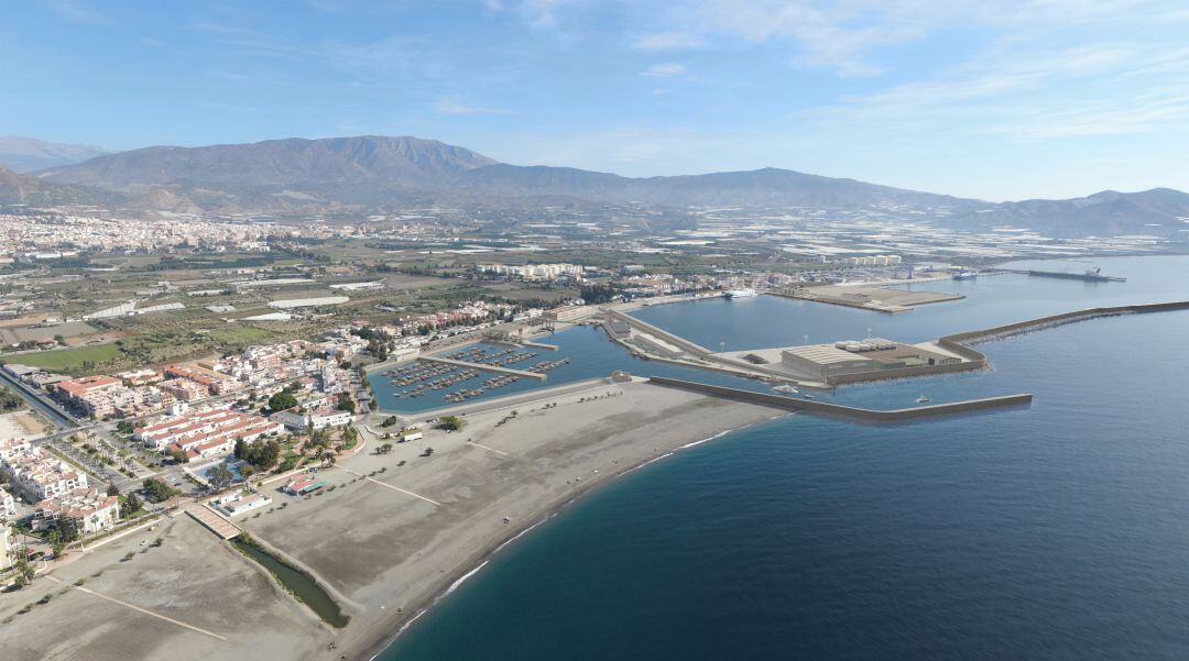 Imagen de cómo quedaría la nueva zona naútica- deportiva y pesquera