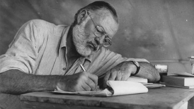 'Escena de conversación, ocio o Hemingway y Duñabeitia'