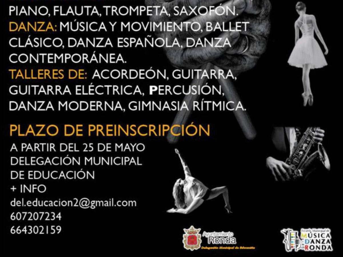 Se abre el plazo de matriculación para la Escuela municipal de Música y Danza