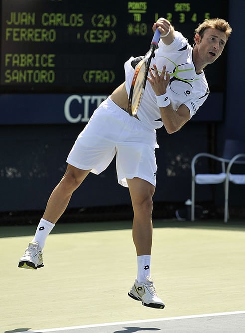 Ferrero, durante su partido ante Santoro